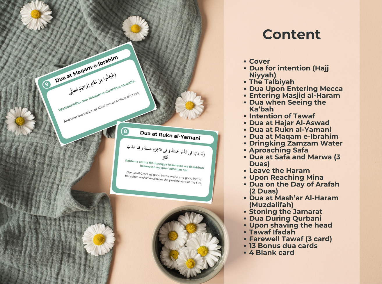 Hajj Flash Card 40+ Cards
