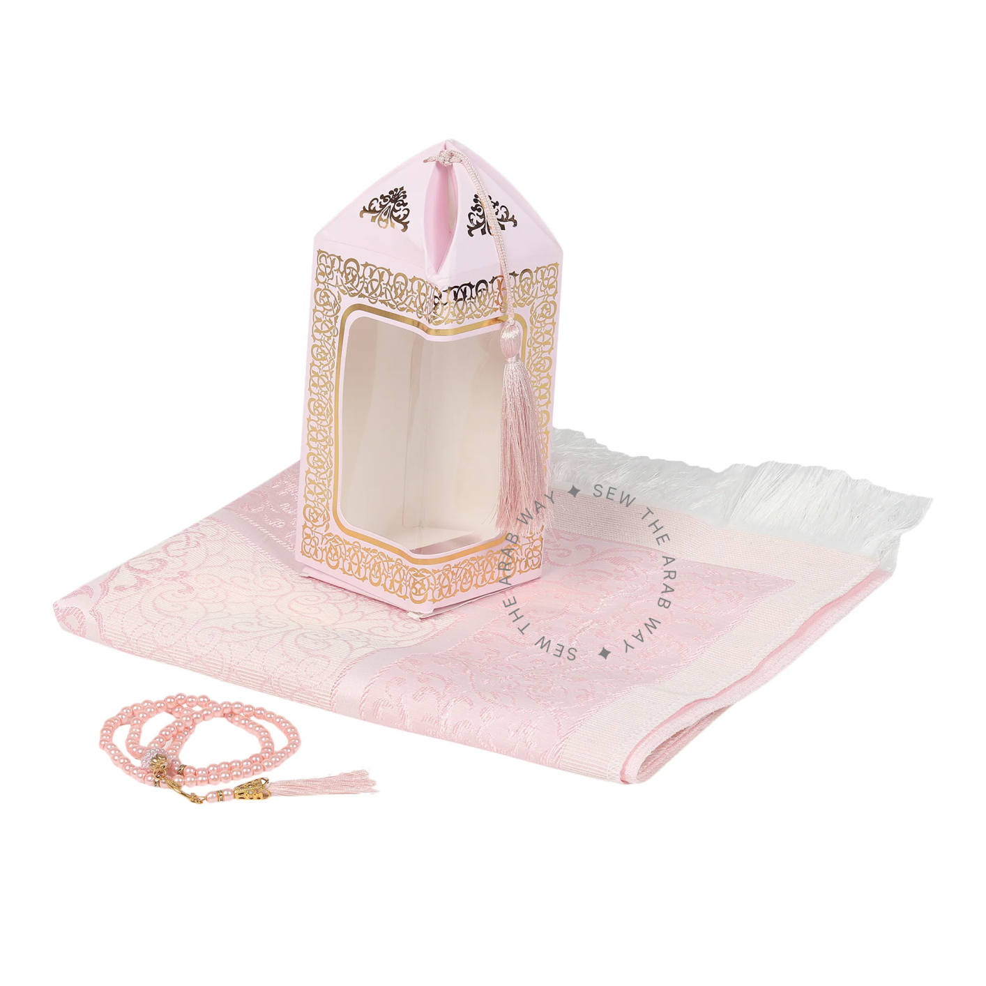 Turkish Prayer Mat Gift Set Small Pink