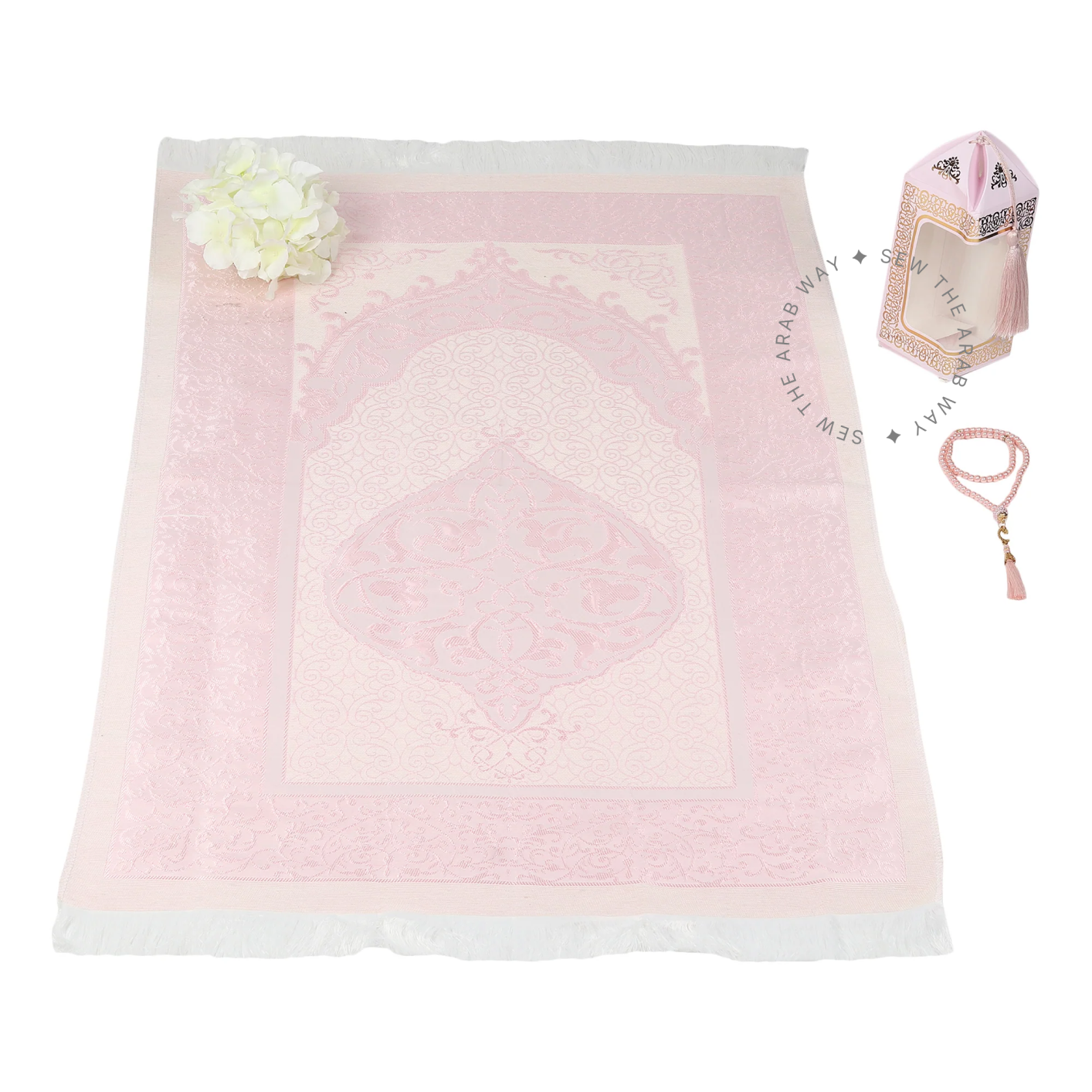 Turkish Prayer Mat Gift Set Small Pink
