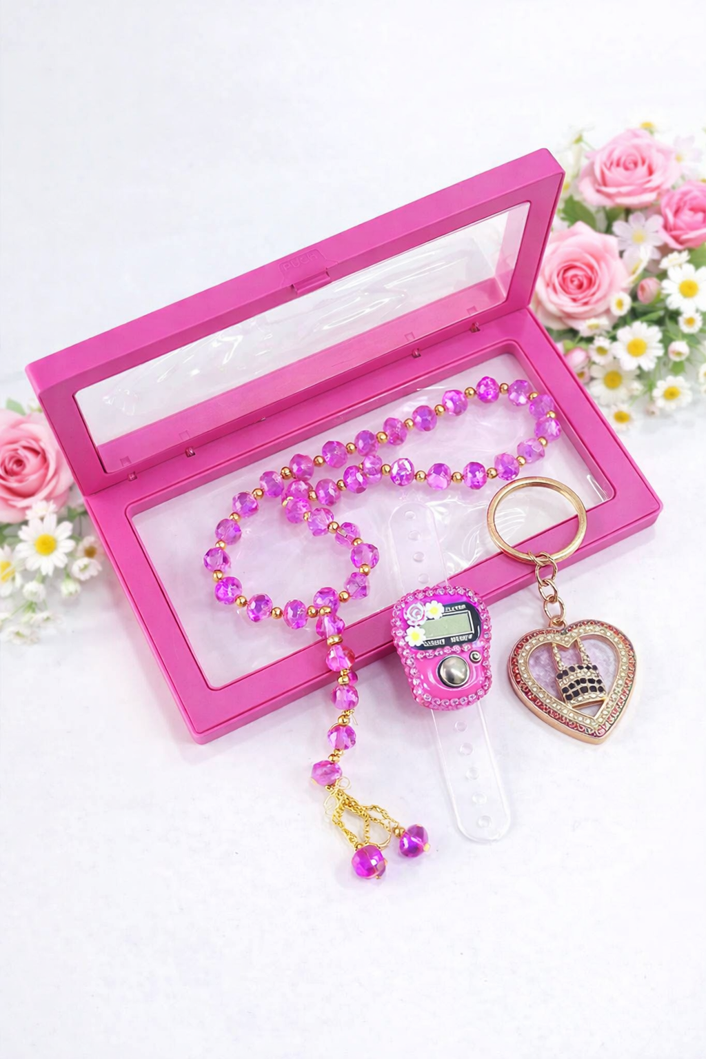 Tasbih Beads, Counter & Key Chain Gift Set