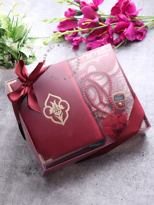 Turkish Prayer Mat Gift Set Big Red